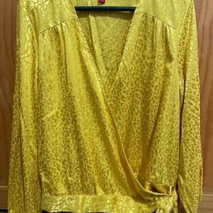 Jennifer Lopez Wrap-Front Blouse